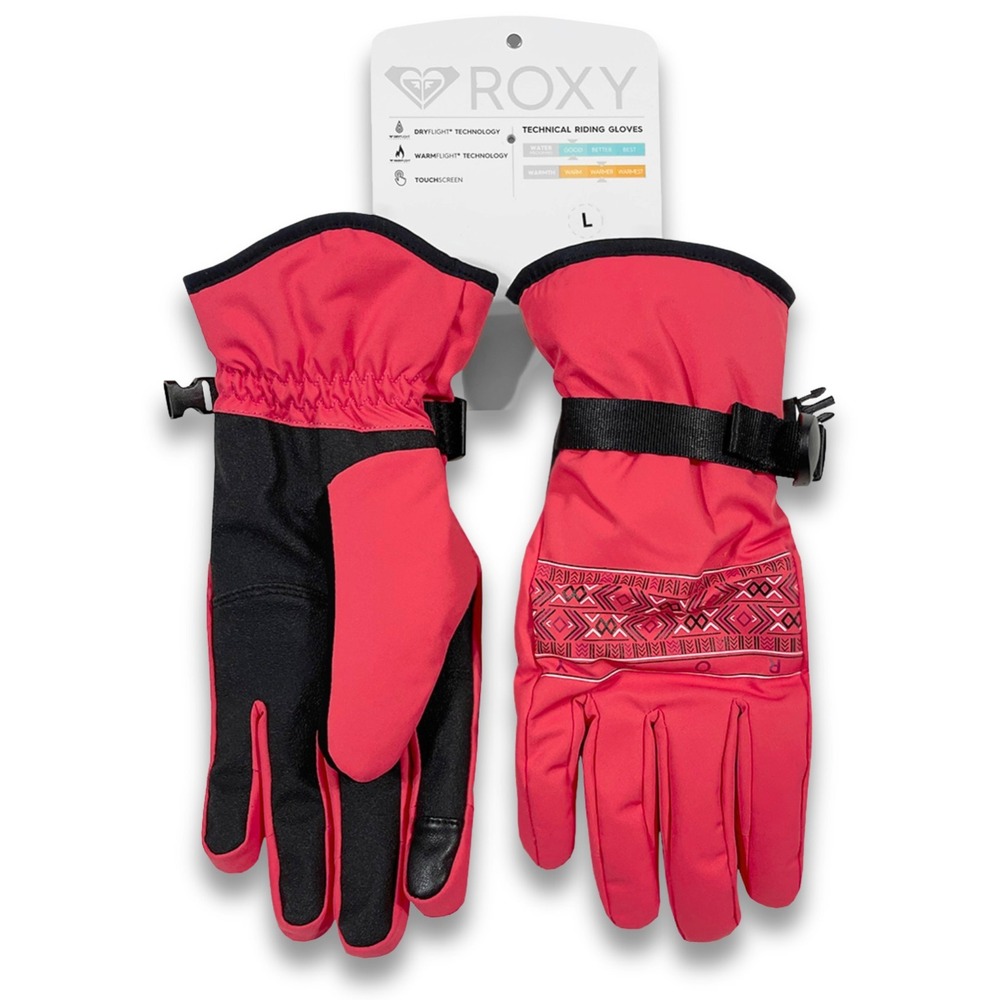Roxy Freshfield Snow / Winter Gloves - Womens Size Large Teaberry - #45231-TOP5